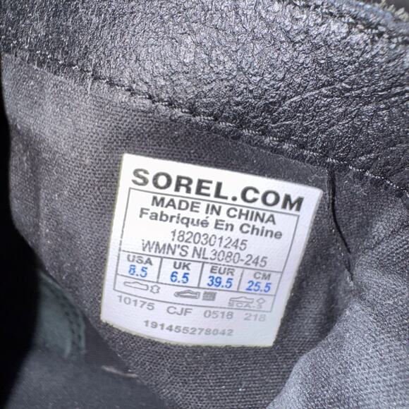 Sorel Lolla Green Leather Ankle Boot Zip-UP/Buckles Women’s Size 8.5 US - Picture 8 of 8